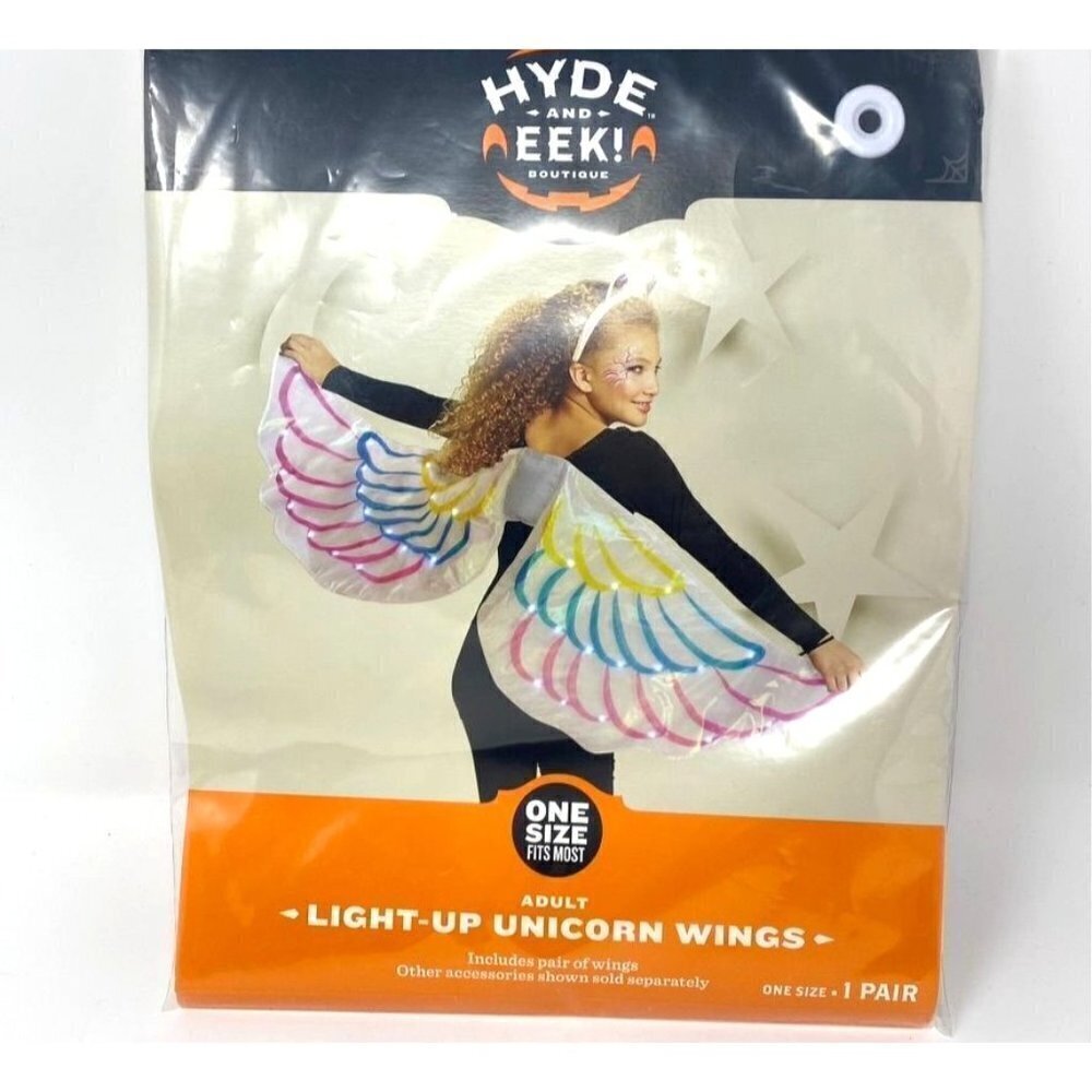 Target Adult Light Up Unicorn Wings Rainbow Halloween Costume Wearable Accessory
